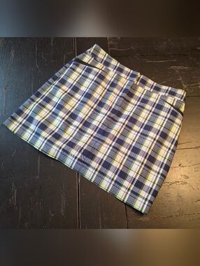Plaid Izod Mini Golf Tennis Skort Preppy Clean Country Club Activewear Size 2
